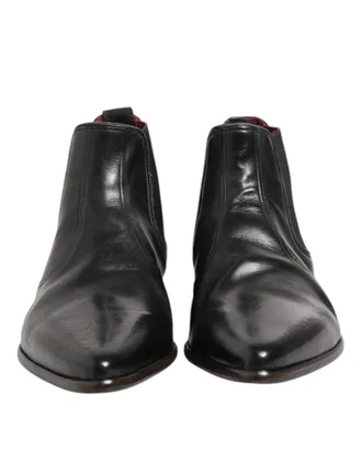 Dolce & Gabbana Black Chelsea Slip On Men Ankle Boots Mens Shoes (Pre-Owned)