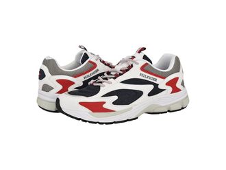 Tommy Hilfiger Parana Mens Shoes White/Red/Navy : 10.5 D - Medium, Leather