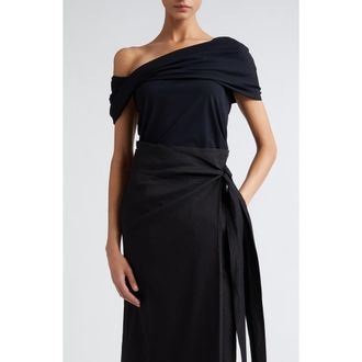 R&oacute;he Off the Shoulder Top in Noir at Nordstrom Rack, Size 8 Us / 40 Eu