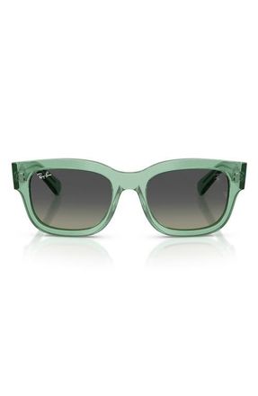 Ray-Ban 53mm Ferrari Gradient Square Sunglasses in Transparent Green /Grey at Nordstrom