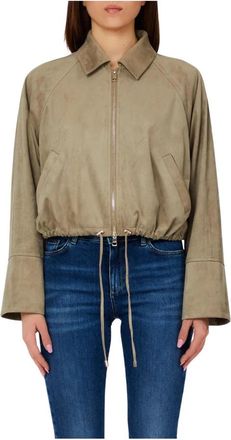 Liu Jo Drawstring Bomber Jacket - Dames - Bomber jackets - Groen - L - Polyester - Jassen