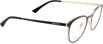 Police Occhiali tondi in titanio - Nero