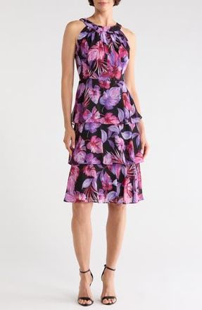 Connected Tiered Yoryu Sleeveless Dress in Magenta at Nordstrom Rack, Size 10