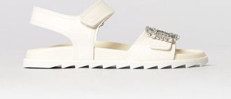 Roger Vivier Sandalo Slidy Viv in pelle con fibbia gioiello