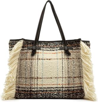 Gianni Chiarini Marcella Tote Bag - Dames - Shoppers - Beige - ONE Size - Leer - Tassen