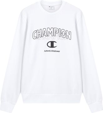 Champion Sweatshirt CHAMPION Graphic Terry Crewneck Sweatshirt, Herren, Gr. XXL, wht, Obermaterial: 55% Baumwolle, 45% Polyester, normal, Rundhals, Sweatshirts