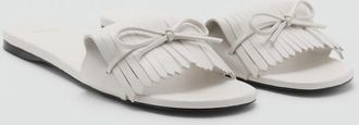 Mango Sandali frange dettaglio fiocco bianco - Donna - 35 - MANGO