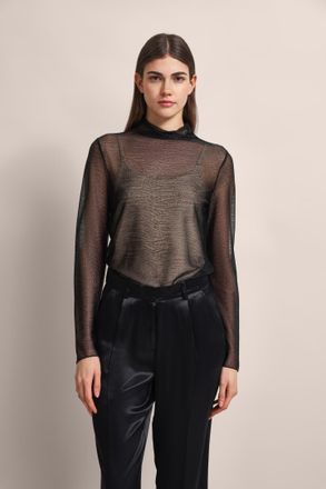Bugatti Damen Mesh overhemd met glanzend effect