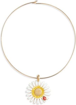 Kenneth Jay Lane Daisy Wire Necklace in Gold at Nordstrom