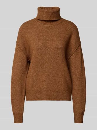 Christian Berg Relaxed Fit Pullover in Strick-Optik in Cognac, Größe XL