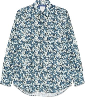 Paul Smith Camicia in cotone a fiori - Blu