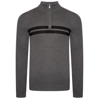 Dare 2B Dare 2B Heren Unite Us Gebreide Half Rits Sweatshirt (Houtskool Grijs/Zwart)