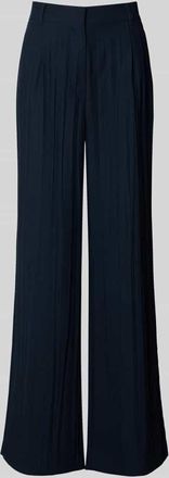 Max & Co. Wide Leg Stoffhose mit G&uuml;rtelschlaufen in Marine, Gr&ouml;&szlig;e 34