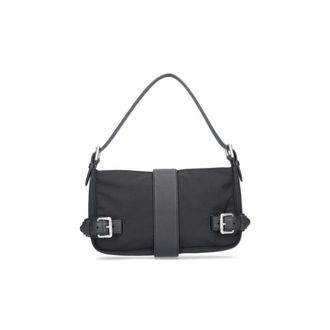 Bottega Veneta Buckle Misc Medium Shoulder Bag Black >