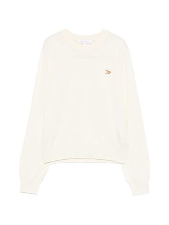 Maison Kitsun&eacute; Baby Fox Wollpullover mit Rundhalsausschnitt