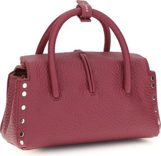 Zanellato Womens Leather Handbag Centauro Baby Pink Damasco Calf Handbags Hand Bags