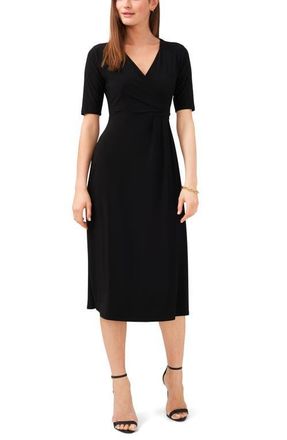Chaus V-Neck Dress in Black at Nordstrom, Size X-Large