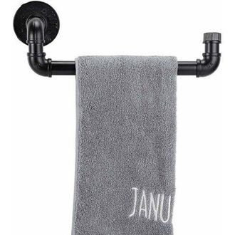 OEM Toallero Industrial De Pared Con Forma De Tubo Para Cocina O Ba&ntilde;o, 31,75 X 11,45 X 11,45 Cm, Negro