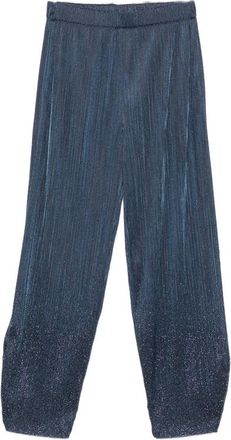 Giorgio Armani Pliss&eacute;-effect Crystal-embellished Trousers
