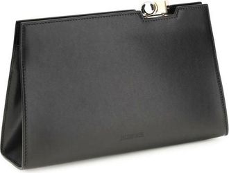 Jacquemus Womens Black Calf Leather Bos Taurus Shoulder Bag