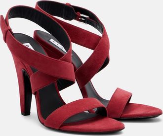 Alaia Ala&iuml;a Cone suede slingback sandals