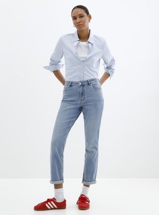 Contemporaine Womens Very stretchy faded jean Fit: Boyfriend, mid rise