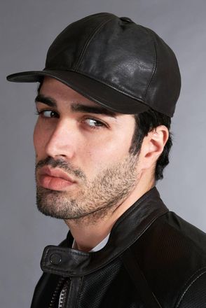 D'Arienzo Cappello baseball in pelle testa di moro unisex strappo regolabile DArienzo, Seleziona Taglia M (57cm), Colore Testa di moro