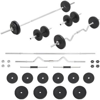 vidaXL Juego De Barras Y Pesas 30 Kg Vidaxl