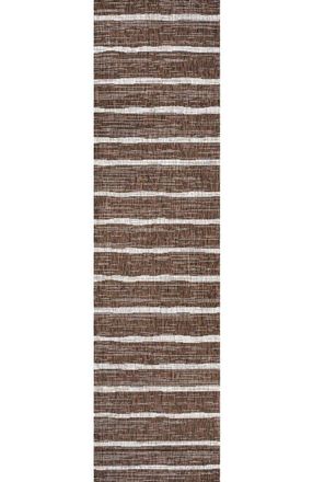 Jonathan Y Designs Colonia Berber Stripe Indoor/Outdoor Area Rug in Brown/beige at Nordstrom, Size 4Ft 0In X 6Ft 0In
