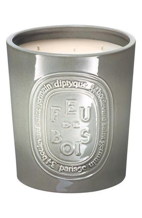 Diptyque Feu de Bois (Fire Wood) Extralarge Scented Candle in Grey Vessel at Nordstrom, Size 51.3 Oz