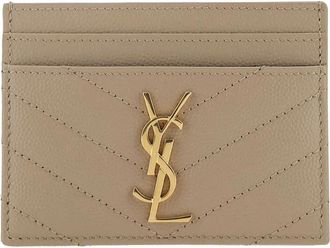 Saint Laurent Cassandre Leather Card Holder
