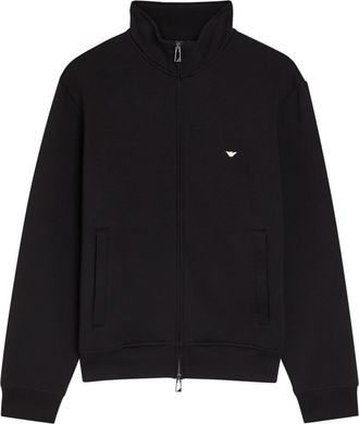 Emporio Armani Logo-embroidered Jersey Sweatshirt - Black - Xxl