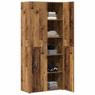 Berkfield Home Highboard Old Wood 40x42.5x185 cm Engineered Wood in Brown