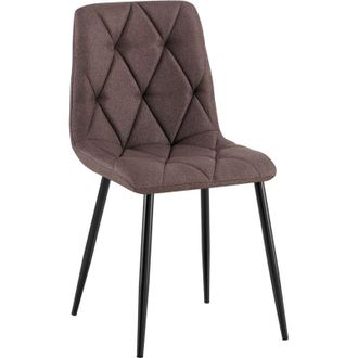 Clp Silla De Comedor Clairton Tela Marr&oacute;n