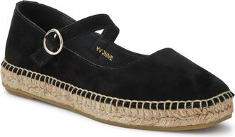 Jones Bootmaker Womens Yvonne Leather Mary Jane Espadrilles - Black - Size UK 3