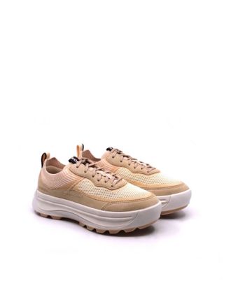 Sorel Womens Ona 503 Knit Low Sneaker In White Peach/nova Sand