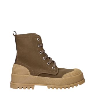 Max Mara Weekend Mujers Botas Tela Verde/Oliva