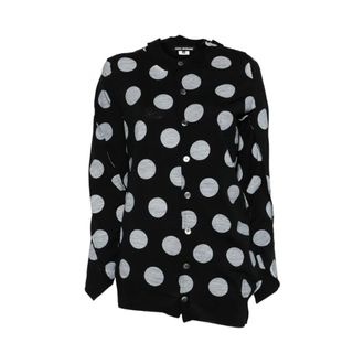 Junya Watanabe Cardigans, female, Black, Size: S Polka Dot Cardigan