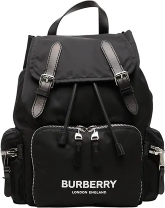 Burberry Black Nylon Leather Backpack (Pre-Owned)