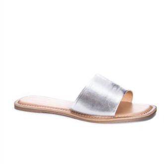Chinese Laundry Womens Regina Slide Sandals In Silver