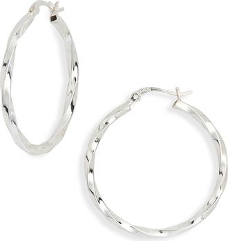 Argento Vivo Sterling Silver Twisted Hoop Earrings at Nordstrom Rack