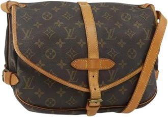 Louis Vuitton Pre-owned Cross Body Bags, female, Brown, Size: ONE SIZE Pre-owned Saumur 30 Shoulder Bag