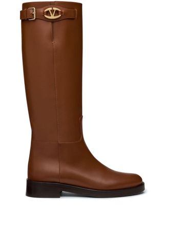 Valentino Garavani 30 mm VLogo The Bold Edition laarzen - Bruin