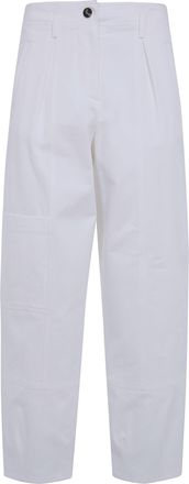 Max Mara Bautta Cotton Bull Barrel Leg Trousers