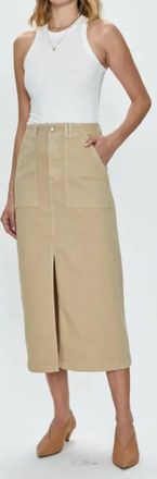 Pistola Denim Pamela Utility Skirt In Latte