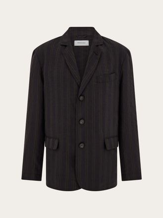 Ferragamo Men Single breasted blazer Brown
