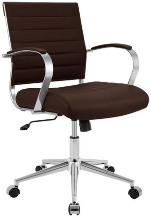 Clp Silla De Oficina Oakland Cuero Aut&eacute;ntico Marr&oacute;n