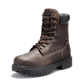 Timberland Timberland Mens Direct Attach 8 Inch Soft Toe Insulated Waterproof 8 Wp Ins 400G, Dark Brown, 11.5