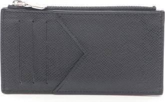 Louis Vuitton Black Taiga Leather Coin Purse/Coin Case (Pre-Owned)