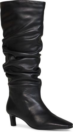 Alohas Womens Knee-High Boots Kalila Black Leather Sustainable